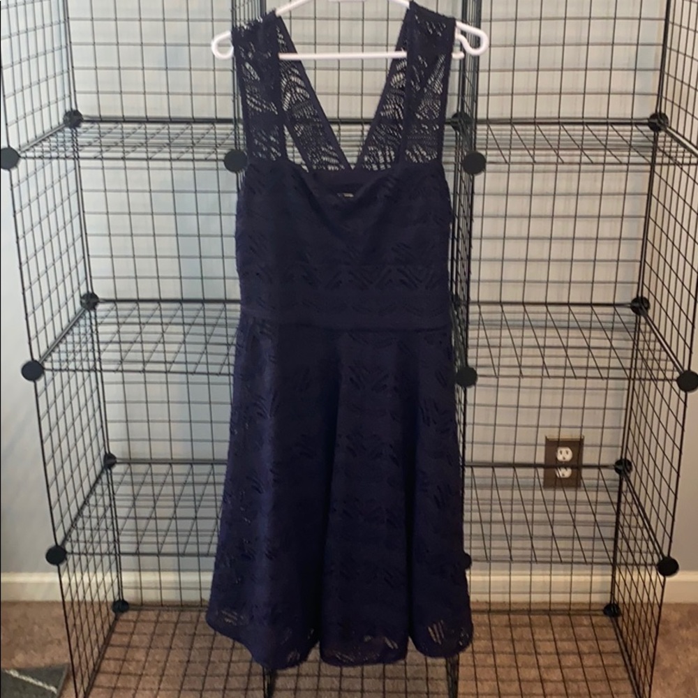 Anthropologie Moulinette Soeurs Navy Lace Dress